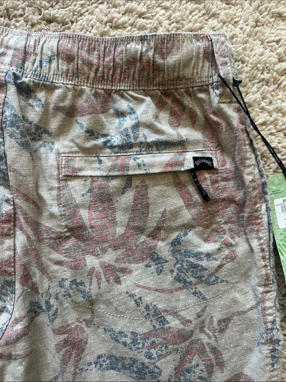 Billabong Men's Surftrek Hemp Shorts Sz M NWT - Picture 4 of 6